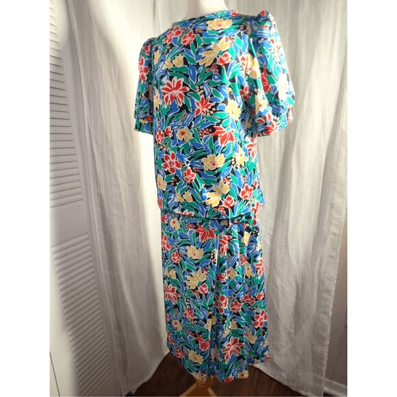 Laura Henson Skirt Suit Set Size 12 Vintage 80's Coquette Indie Sleaze Set